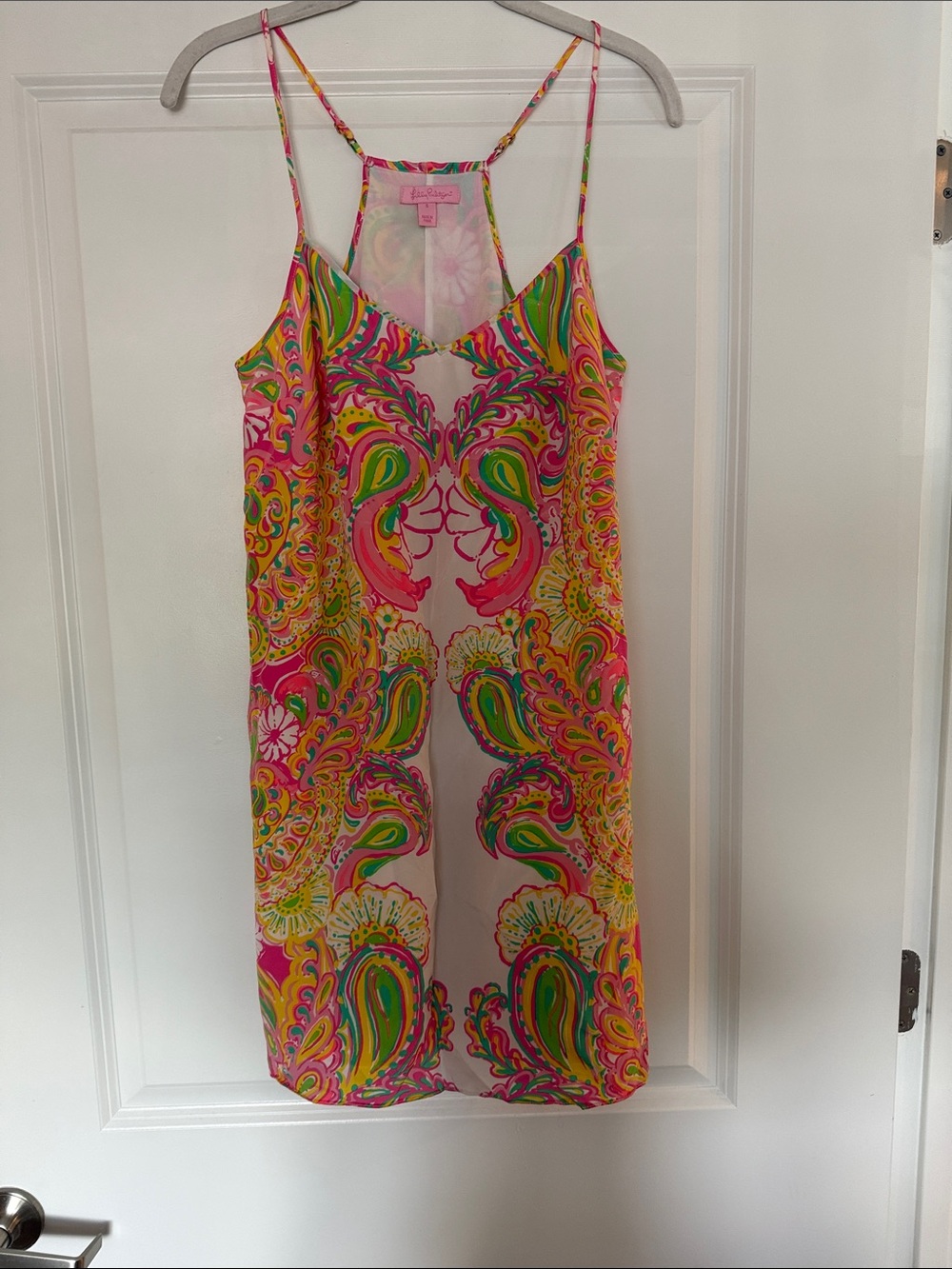 Lilly Pulitzer Pink Multi Paisley Print Mini Slip Dress